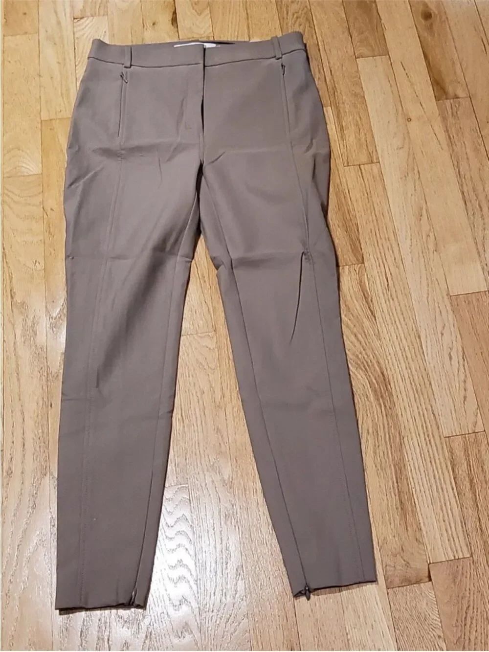 MM Lafleur Curie skinny leg khaki dress pants / size 10